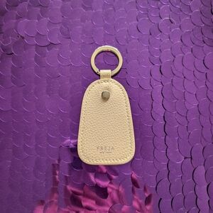 Freja NY Oat Vegan Leather Keyring With Metal Loop